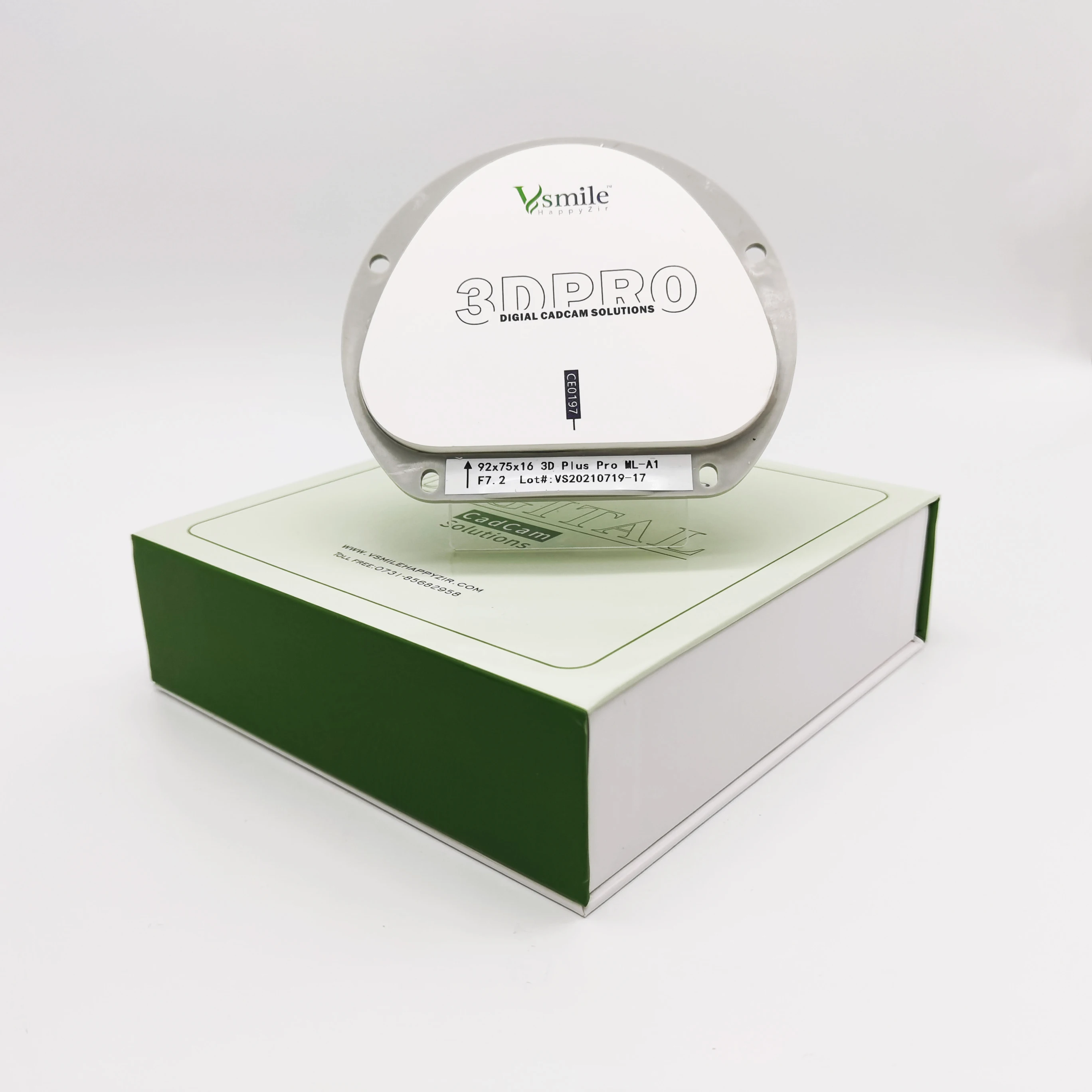 

Диск стоматологический циркониевый 20 мм, многослойный 3D pro диск с совместимостью с Aman Girrbach, Vita A1 A2 A3 A3.5 B1, цвет