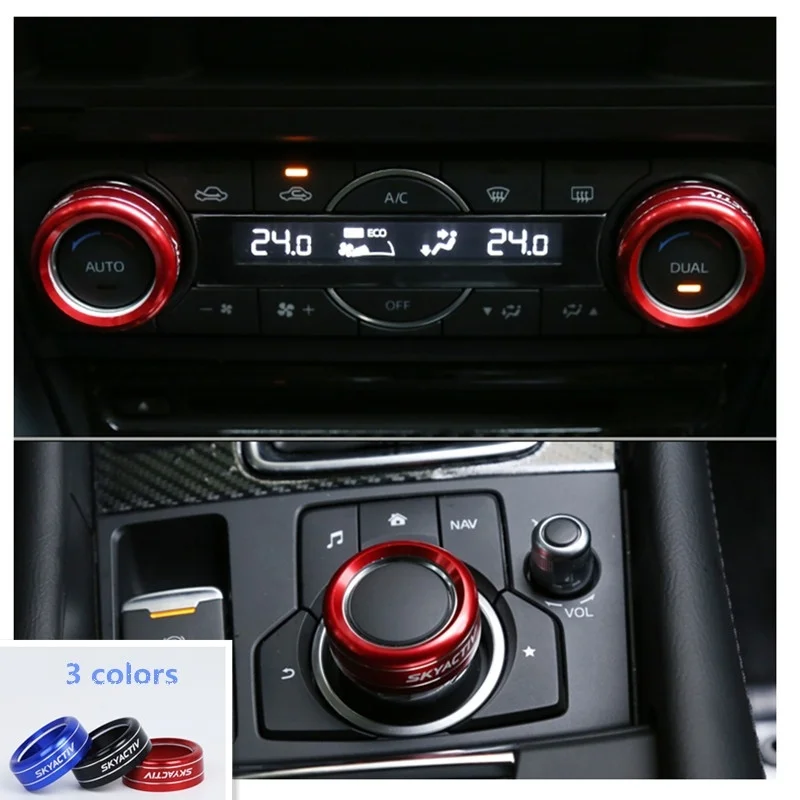 

Автомобильные аксессуары для Mazda 3 CX-5 Mazda Cx5 Atenza Axela, алюминиевое украшение интерьера автомобиля, кондиционер, кольцо