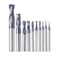 drillpro 1 10mm hrc55 tialn 2 flutes end mill cutter tungsten carbide milling cutter cnc tool