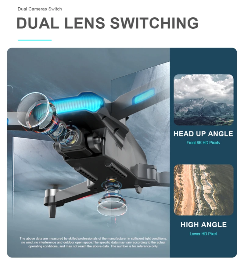 Радиоуправляемый квадрокоптер GPS WIFI FPV Дрон с широким углом HD 4K 1080P камера