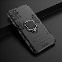 magnetic ring holder armor shockproof case for xiaomi poco m3 x3 pro hybrid soft tpu hard pc bracket back cover for poco x3 nfc