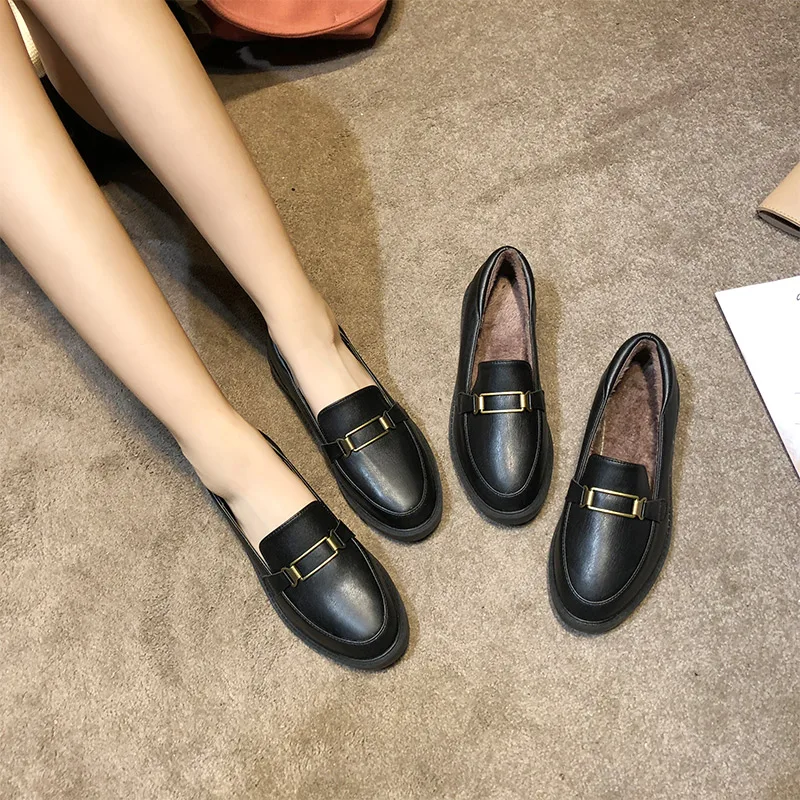 Женские офисные удобные лоферы на низком каблуке Женская повседневная обувь с