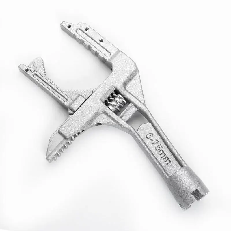 

Portable Wrench Multi-function Short Handle Universal Wrench Large Opening Bathroom Wrench Adjustable Aluminum Alloy Repair Tool