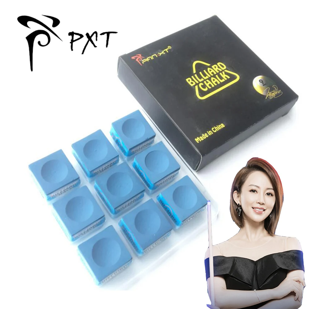 PXT Billiard Magical Chalk 9 Pieces in A Box Oily Dry Pool Cue Chalk High Quality Billiard Accessories for Dropshipping