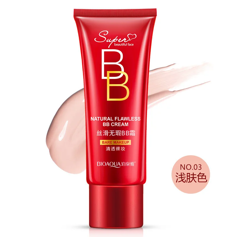 BIOAQUA сексуальный красный BB крем основа для лица макияж Уход за кожей макияж отбеливающий консилер Увлажняющая Жидкость отбеливающие косметические средства F