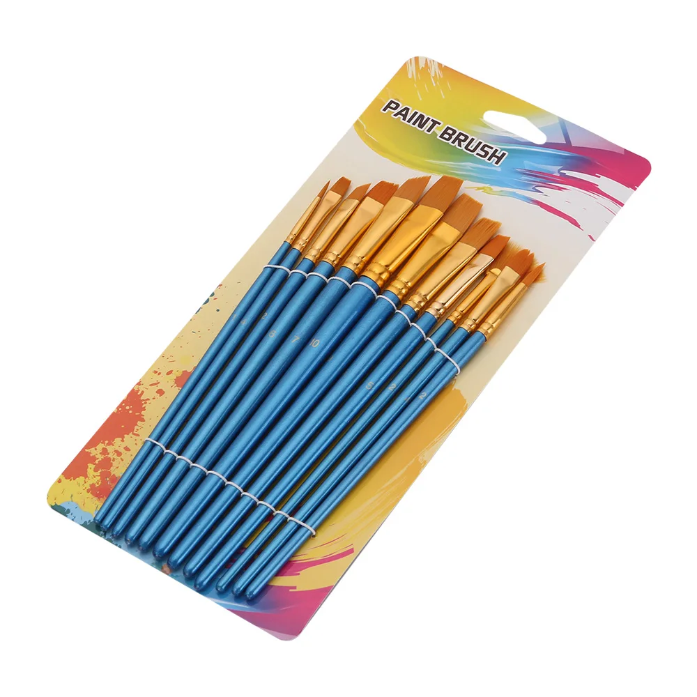 

Набор нейлоновых кистей для рисования с 2 лотками, 12 шт.