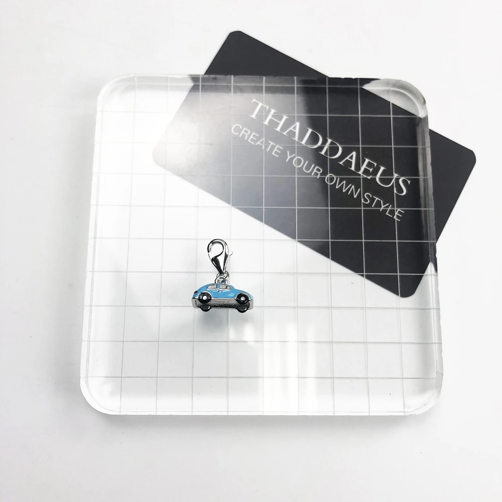 Модная новинка подвеска из серебра 925 пробы с синей эмалью для автомобиля