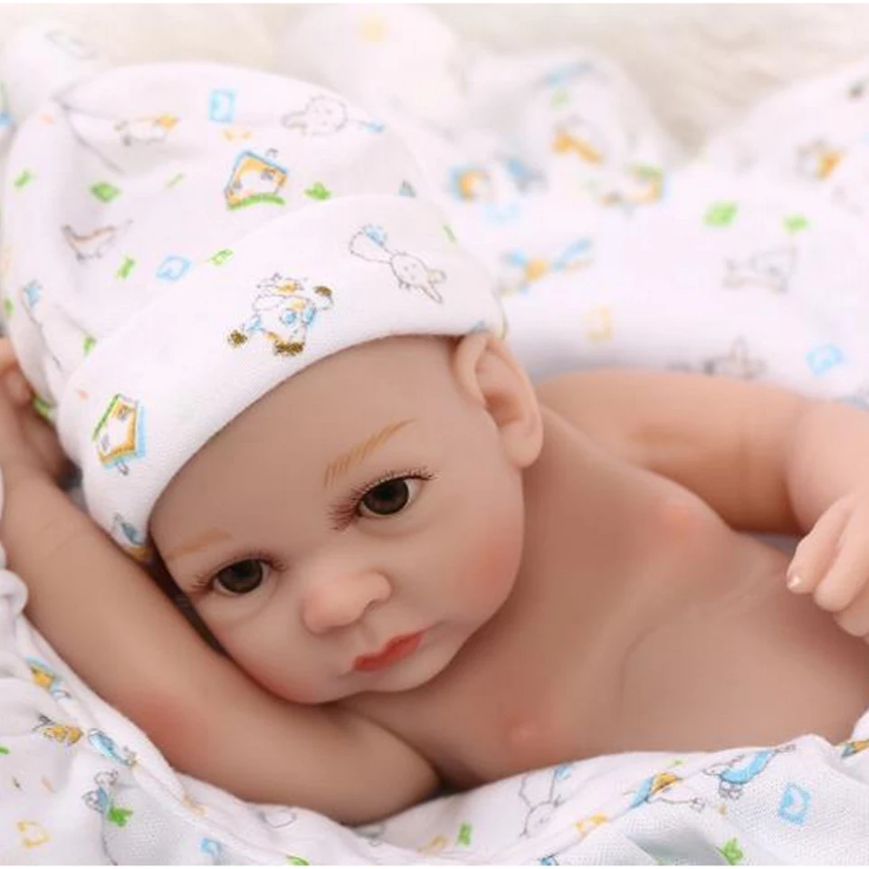 10 дюймов мягкий силиконовый reborn Младенцы Близнецы реалистичные Новорожденные девочка мальчик кукла День Рождения вечерние подарки