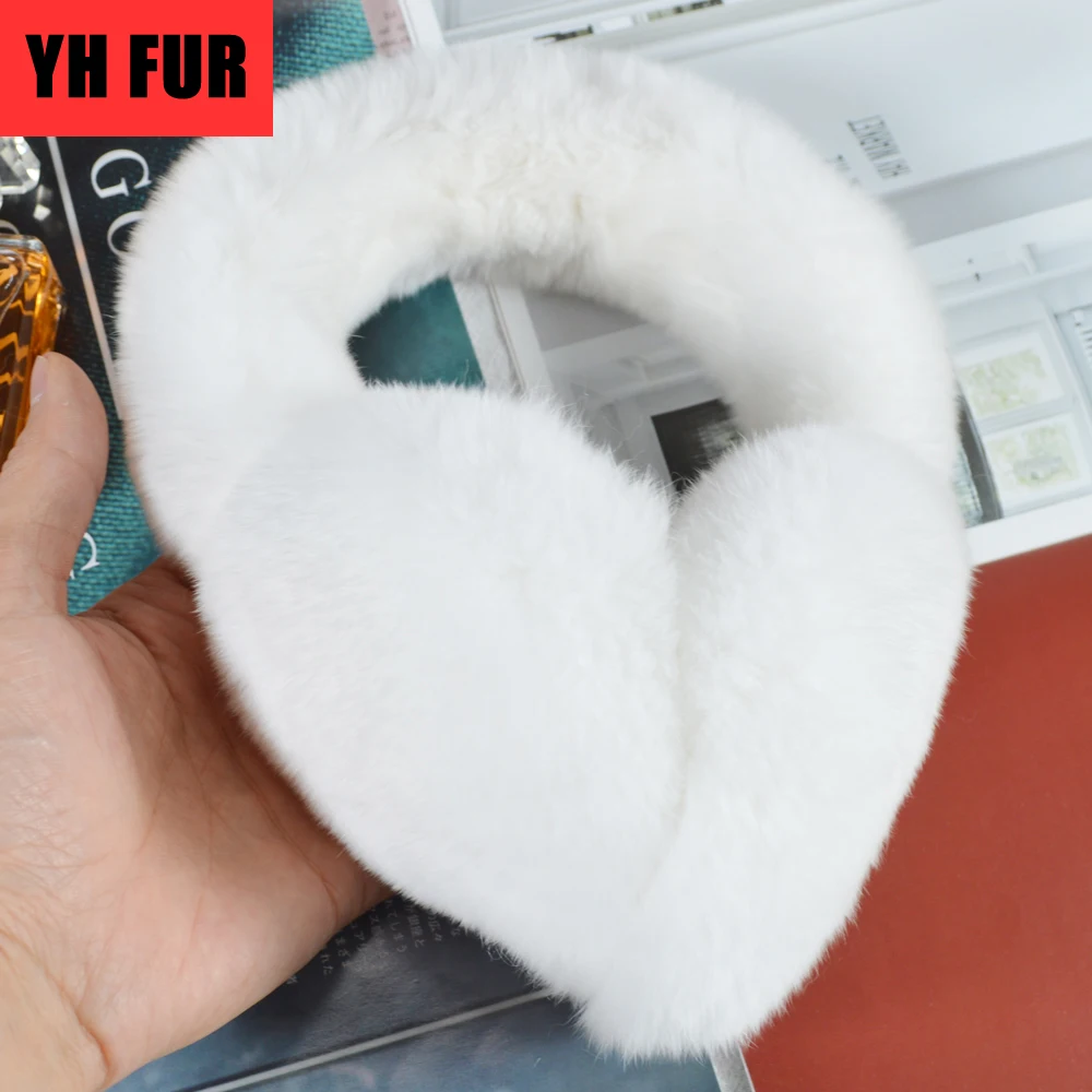 Для русской зимы Ветрозащитная Женская Настоящий мех кролика наушники с