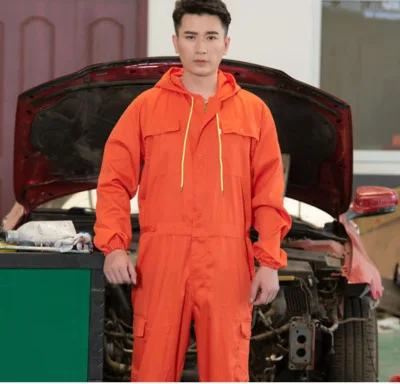 

Dustproof Spray Painter Mechanical Labor Work Coveralls Worker Clothing Spring Hooded Overalls Jumpsuit Auto Repair Suit