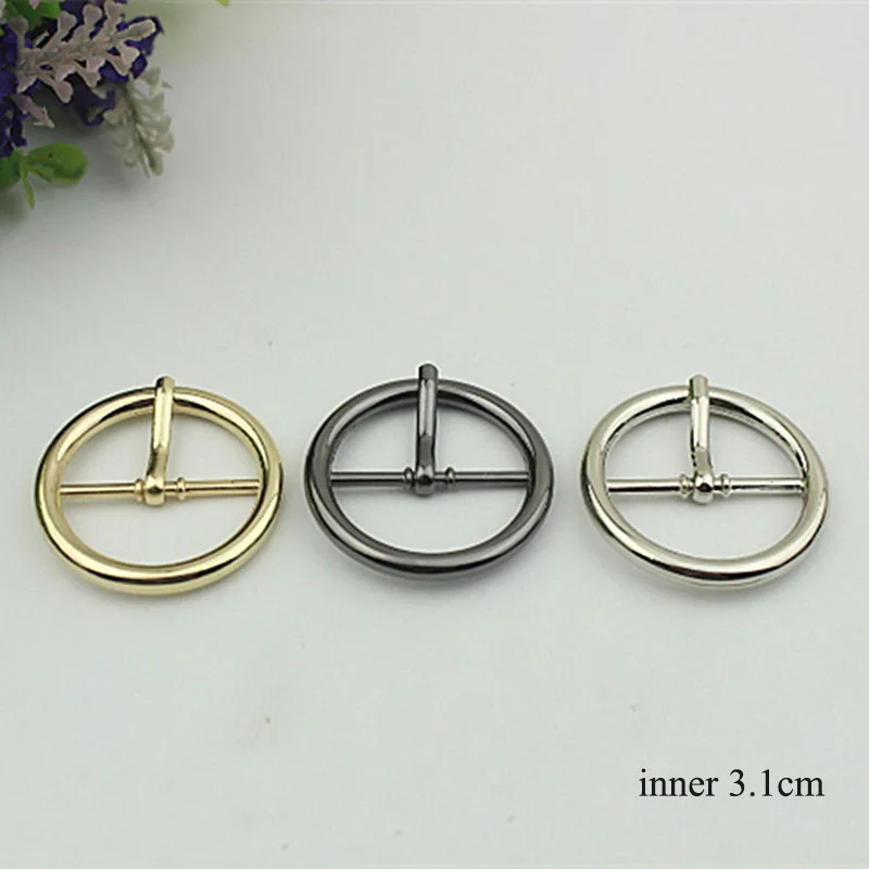 30pcs 15-38mm Round Metal Belt Buckle Adjust Pin Buckles DIY Women Coat Sewing Buttons for Bags Clothing Decorate Accessories