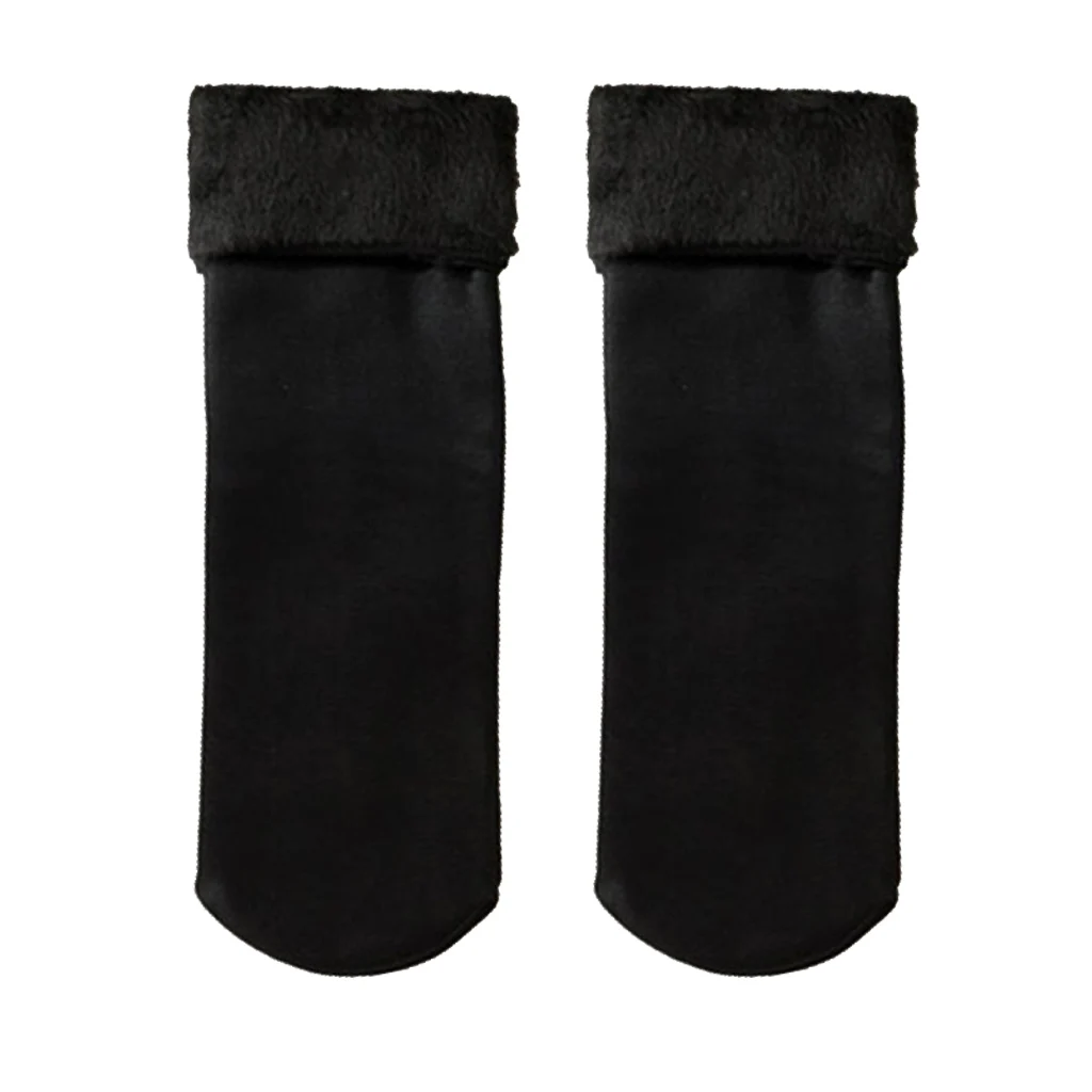 

10Pairs Thick Slipper Socks Winter Fuzzy Soft Cozy Thermal Crew Socks Black