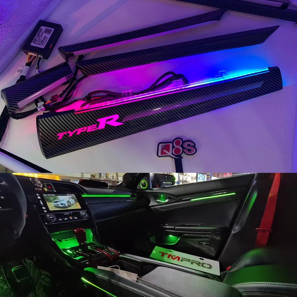 

For Honda Civic 2016 2017 2019 2020 2021 Atmosphere Light LED Footwell Central Control Lamp Full Car Ambient Lamp Center Console