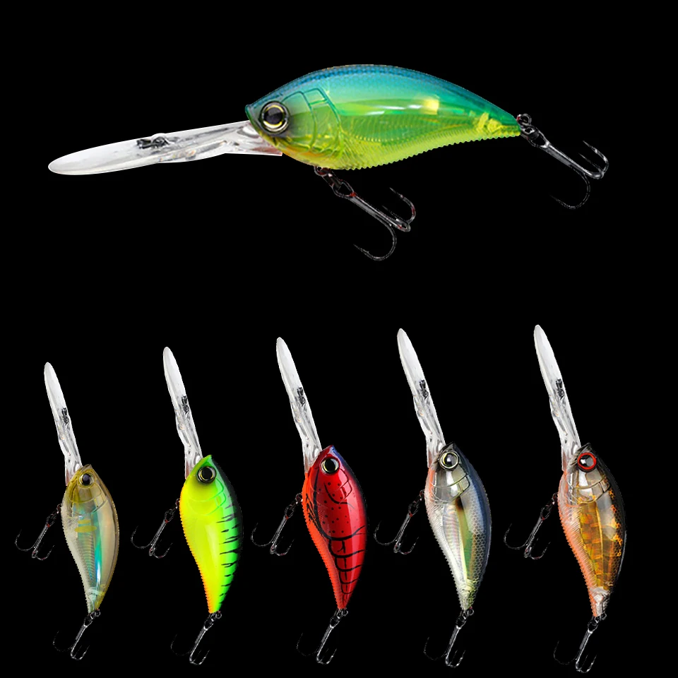 

WALK FISH 1PCS 70mm/75mm Fishing Lure Floating Crank Wobbler 3D Eyes Fishing Baits Artificial Hard Fishing Bait Swimbait Tackle