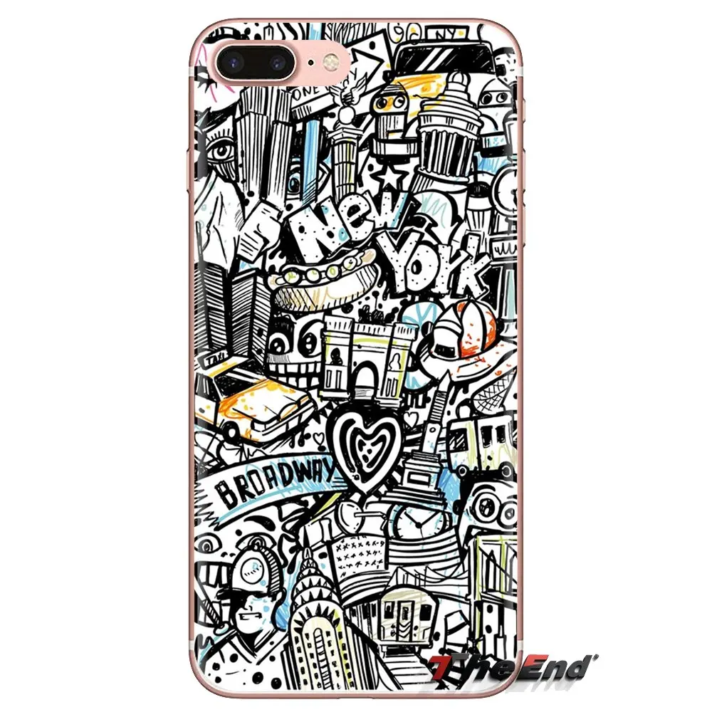 Gambar граффити череп уличное искусство ТПУ чехол для samsung Galaxy S2 S3 S4 S5 MINI S6 S7 edge S8 S9 Plus