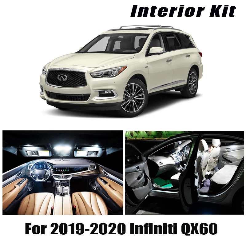 10 шт. комплект светодиодных ламп для салона автомобиля 2019 2020 Infiniti QX60|Сигнальная