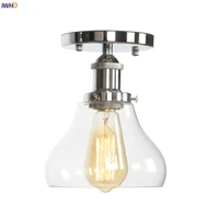 iwhd loft industrial decor led ceiling lights for kitchen porch living room glass silver vintage ceiling lamp lampara techo