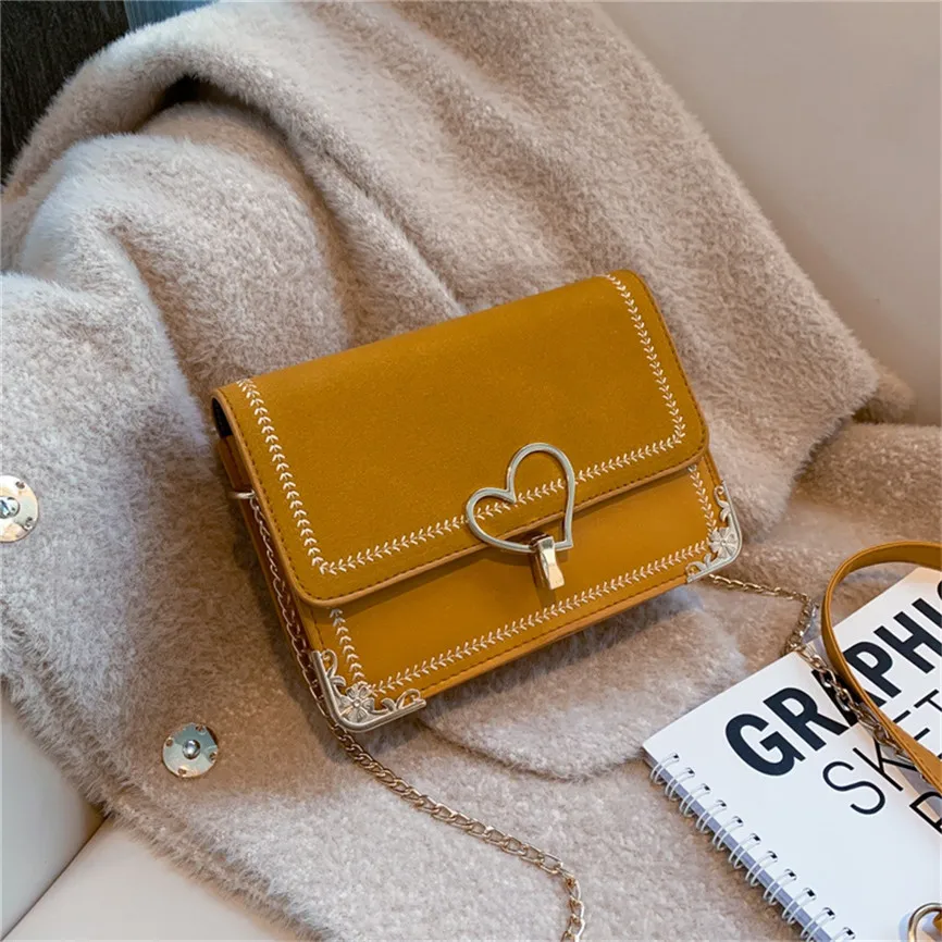 Женская кожаная сумка через плечо маленькая квадратная повседневная