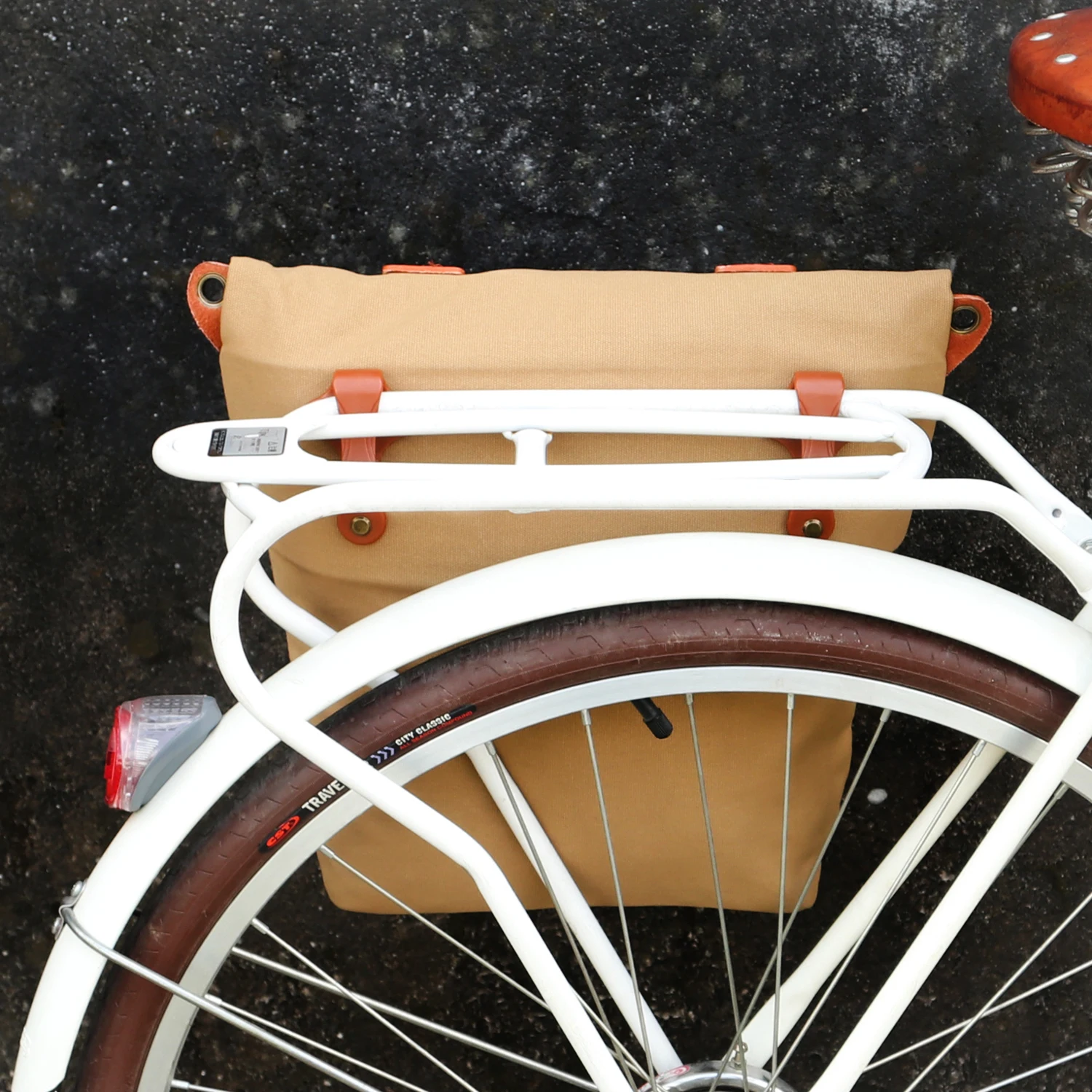 Tourbon Ретро Вощеная Холщовая Сумка для велосипеда велосипедная сумка заднего