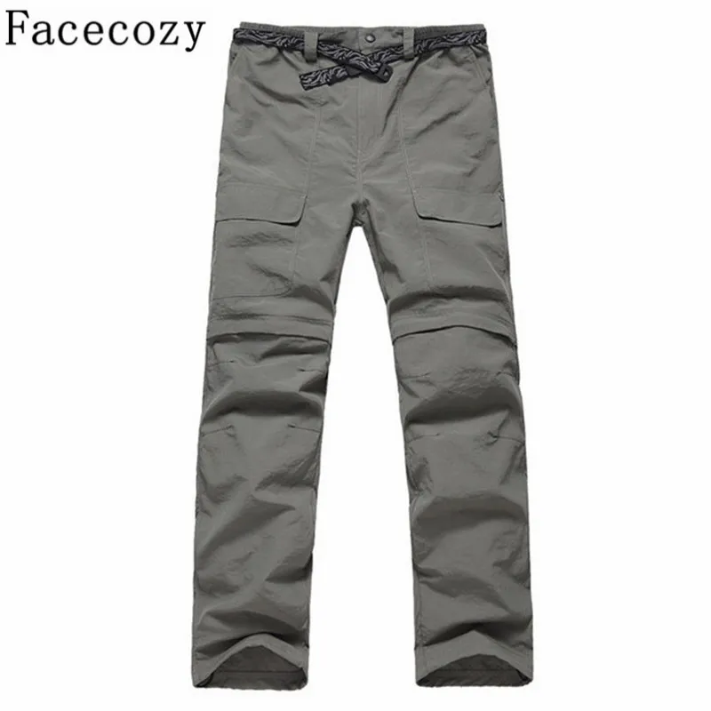 Мужские летние быстросохнущие быстросъемные шорты Facecozy для походов дышащие