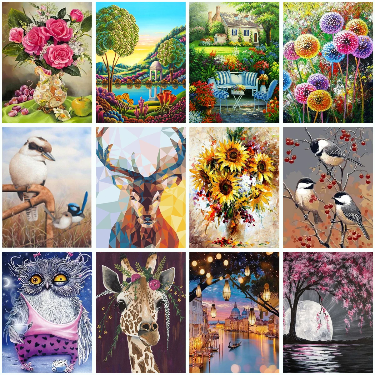 

Раскрашивайте по номерам, животные, птицы, акриловые, ручная роспись, рисование по номерам, цветок, персонализированное украшение для дома, ...