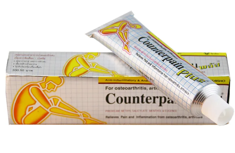 

Thailand Counterpain Gold PLUS Analgesic Balm Pain Relief Gel 50g Muscle Pain Muscular Aches Rheumatoid Arthritis Massageador