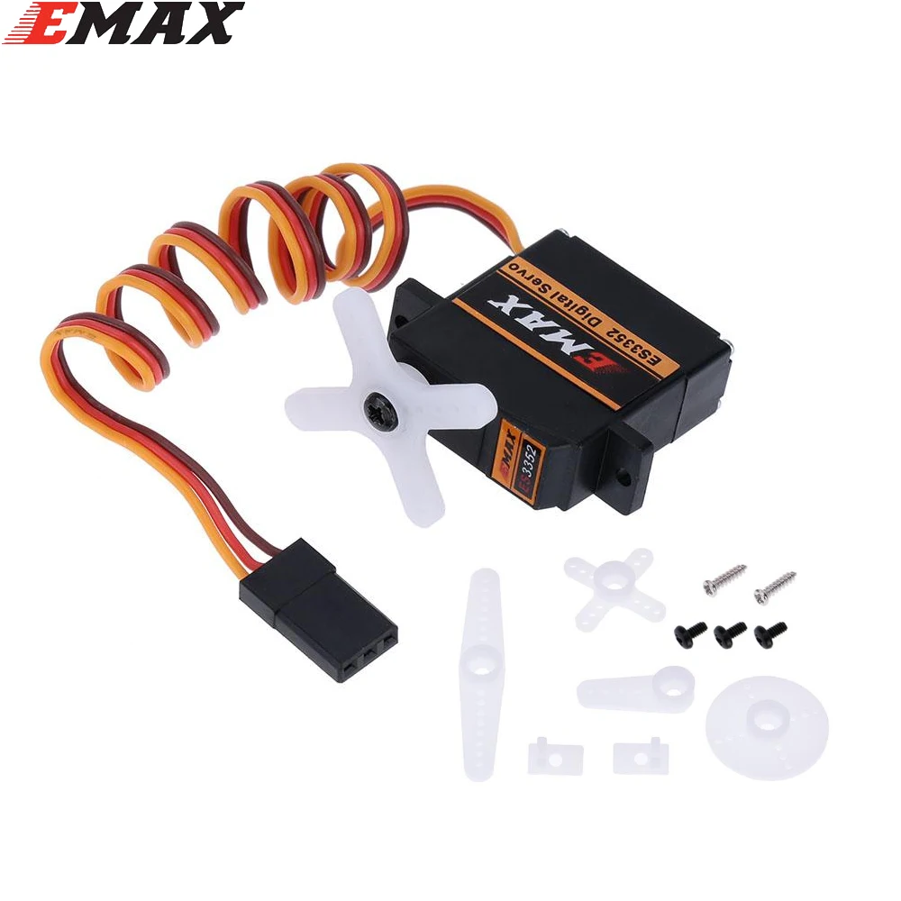 

Original EMAX ES3351 10.6g Mini Metal Gear Analog Servo for RC Airplane