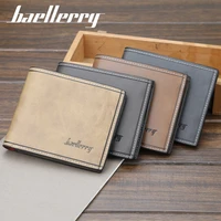 baellerry new mens wallet classic luxury ultra thin leather wallet card holder slim credential holder short purse for men gift