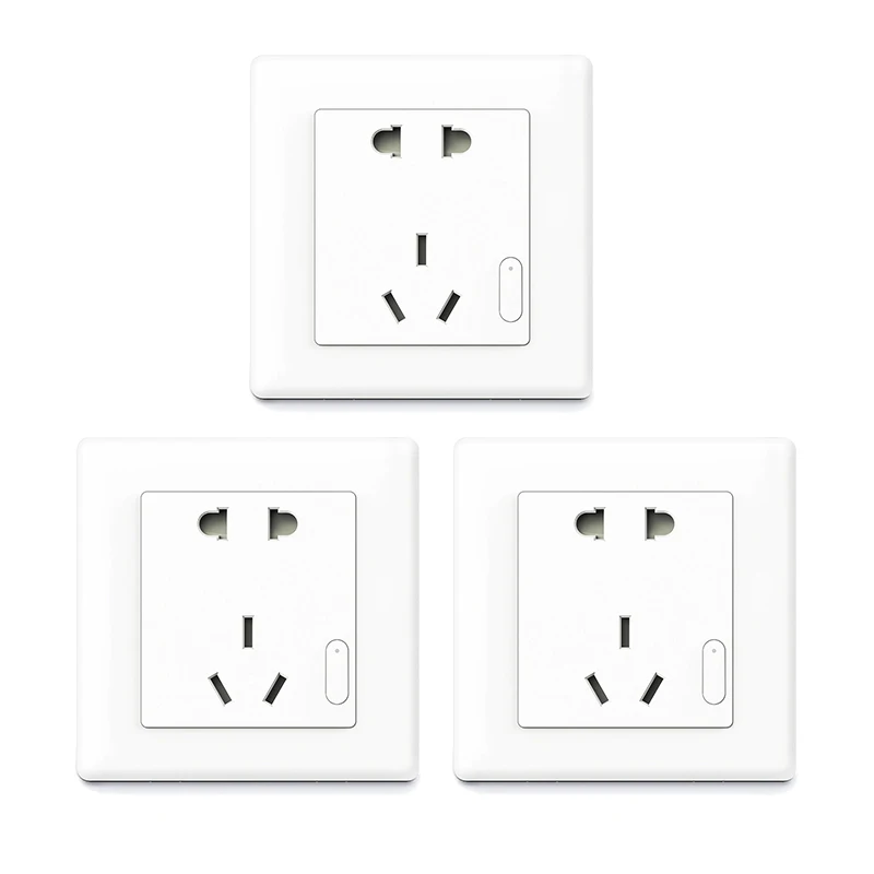 3pcs Aqara умная настенная розетка ZigBee Беспроводная Mijia настенная розетка переключатель работа для Xiaomi умный дом наборы приложение - Цвет: 3pcs