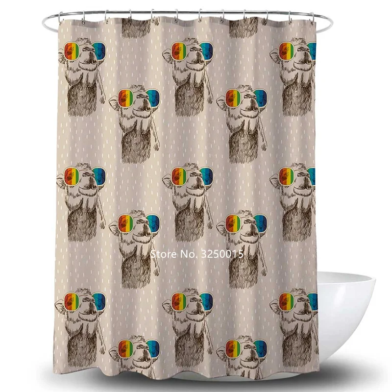 

Simple and Fashionable Style Shower Curtain Waterproof and Mildew Proof with Hook Washable Bathroom Curtain Bathtub Decoration