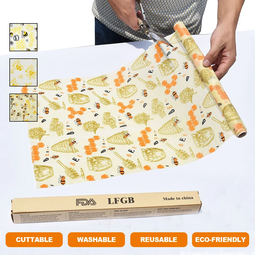 Экологичная Упаковка из пчелиного воска Zero многоразовая пищевая упаковка для