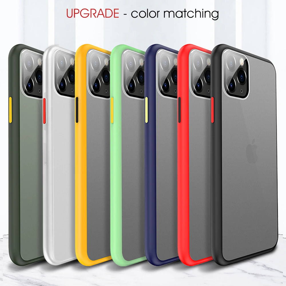 Контрастный Прозрачный чехол для телефона iPhone 11 силиконовый Pro Max iPhone11 Coque - купить