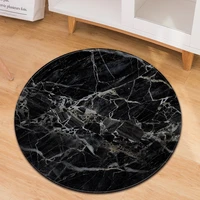 marble round carpet childrens room bedroom carpet computer chair cushion living room decoration floor mat 3d absorbent non slip