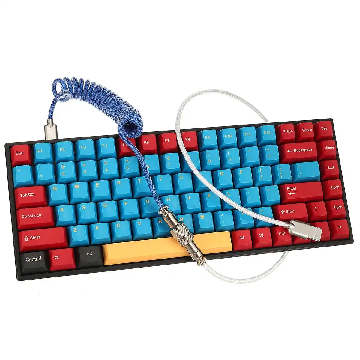 Механическая клавиатура спиральный кабель для передачи данных USB Type-C спиральный кабель для клавиатуры воздушный штекер пружинный спиральн...