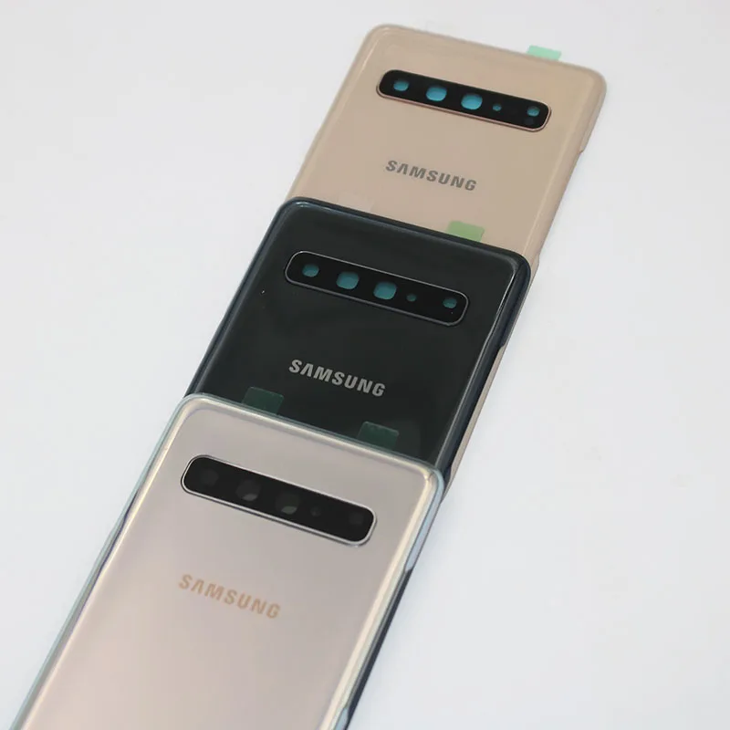 Стеклянный корпус для Samsung S10 5G G977 задняя крышка Galaxy s10 телефона с рамкой объектива