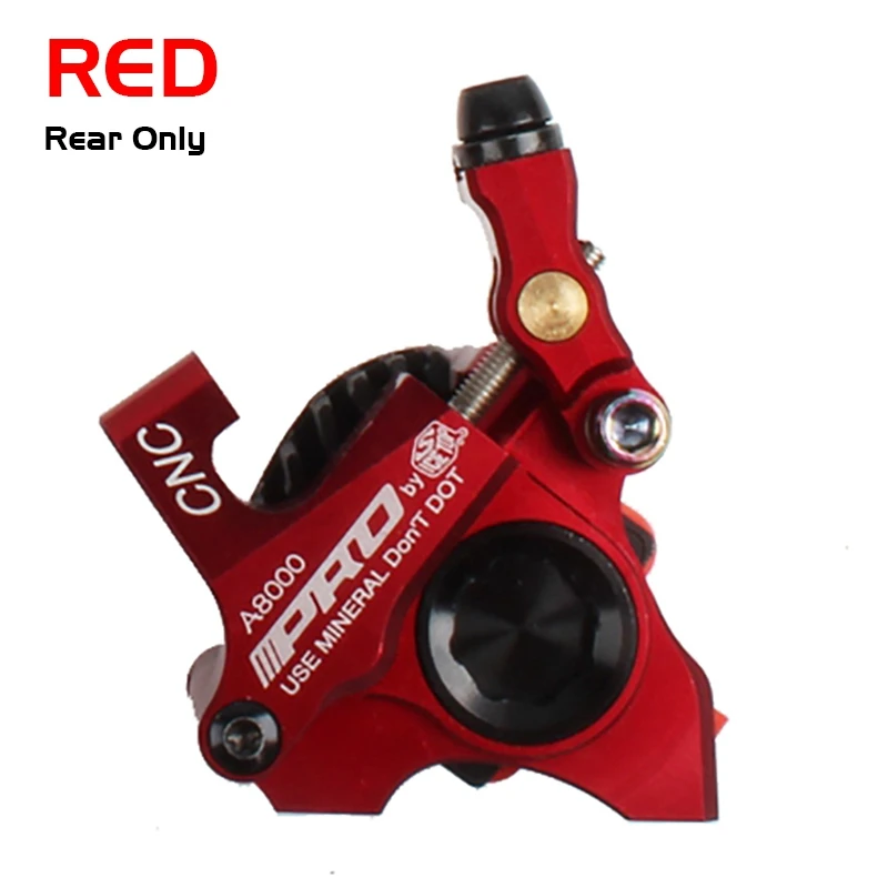 Red-Rear PRO 140 мм плавающие тормозные роторы CNC дорожный велосипед из сплава масляный диск Тормозной суппорт линия Тяговая Гидравлический дисковый тормоз дорожный велосипед - Цвет: Red-Rear