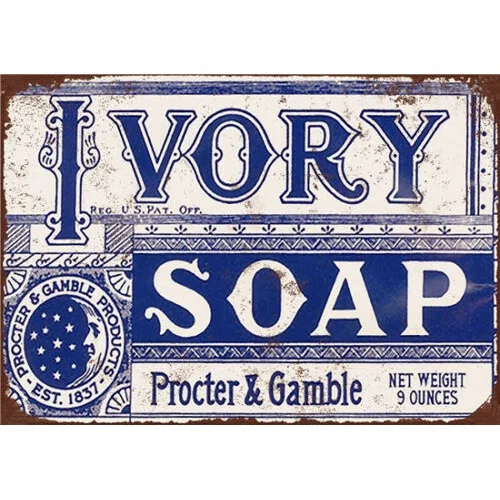 

Metal Tin Sign ivory soap Pub Home Vintage Retro Poster Cafe ART