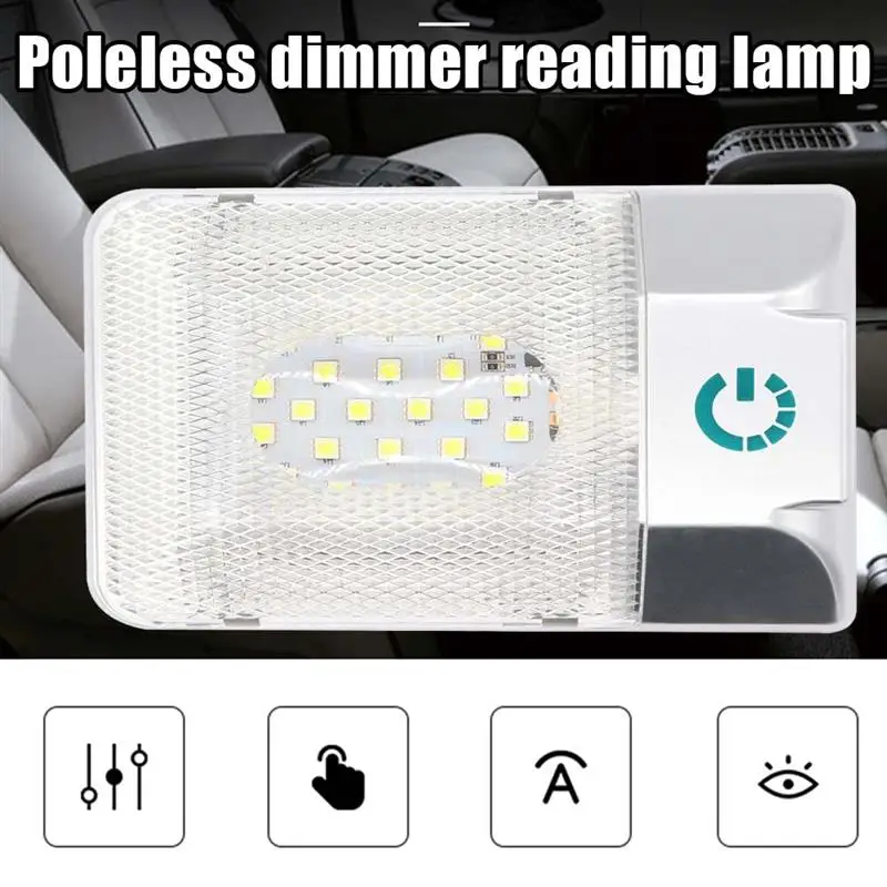

12V 24 LED RV Ceiling Dome Light Stepless Dimmable RV Interior Lighting Trailer Lights For Camper RV 3.6W For Car Auto Goods
