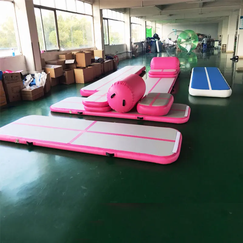 Надувной коврик для гимнастики 3 м цвет зеленый мятный | Игрушки и хобби