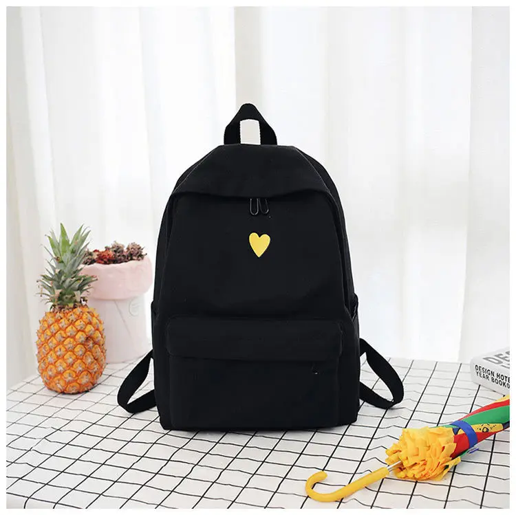 Высококачественный холщовый рюкзак дорожная сумка с принтом сердца школьная для