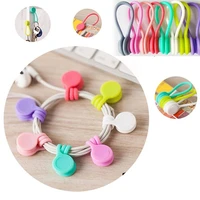 1pc magnet phone cable winder earphone cable organizer magnetic wire phone charging type winder headset y7o9