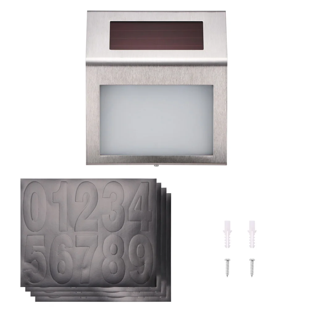 Уличная светодиодная Дверная панель на солнечной батарее с номером дома