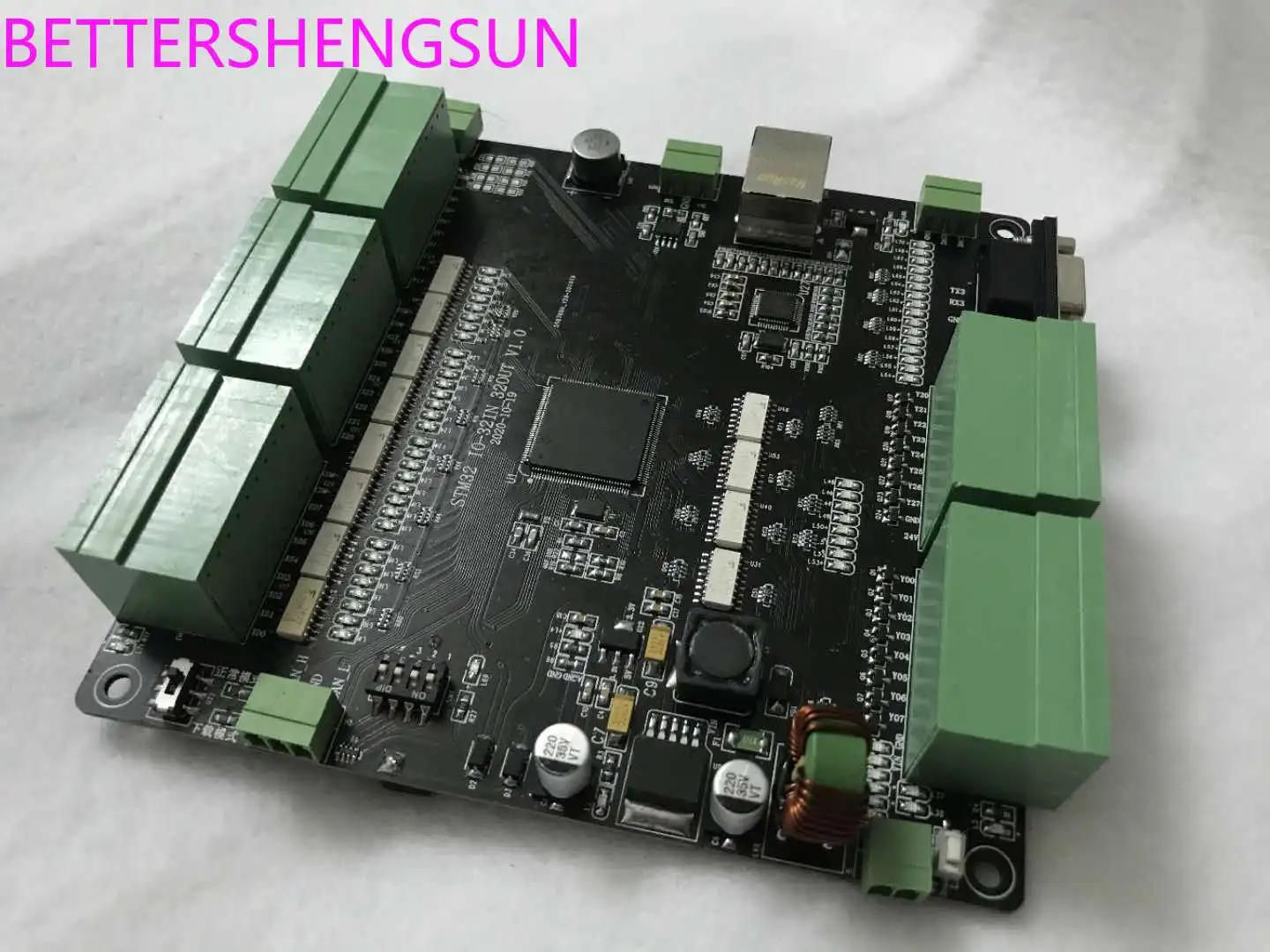 Плата ввода/вывода STM32 32 входа выхода/4 мотора 485/232/Can/сетевой порт/RTC/4AD/2DA |