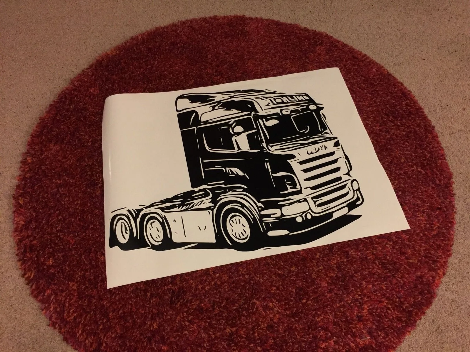 

Виниловая наклейка разных размеров для Scania Rig Cab Truck Epic Wall Art