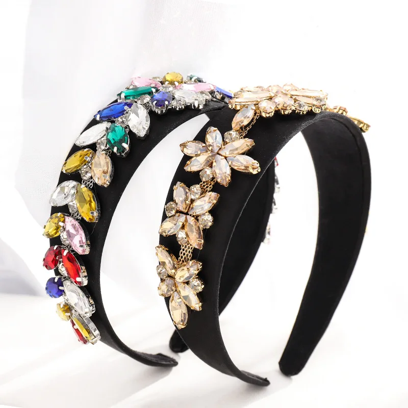 

2020 Vintage Pearl Rhinestone Bezel Hairband Women Headband Girls Hair Accessories Opaska Do Wlosow Diademas Para El Pelo