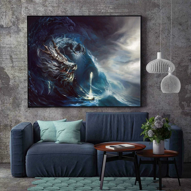 Из китайской мифологии дракон живопись по номерам китайский стиль аниме картины