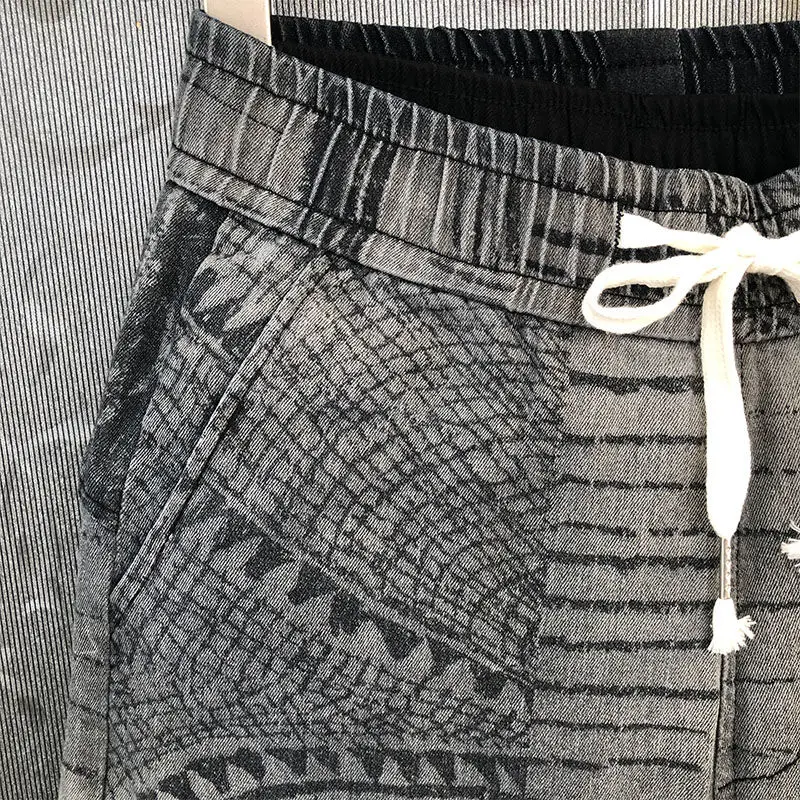 Модные мужские шаровары Idopy удобные с постепенным цветом винтажные вырезом