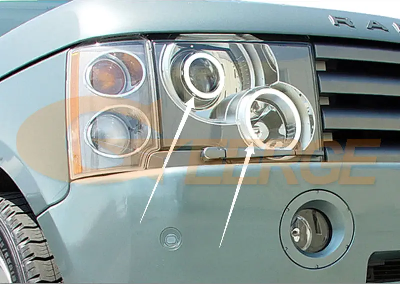 Для Land Rover Range L322 2002 2003 2004 2005 Xenon HD ультра яркий SMD светодиодный ангельские глазки halo