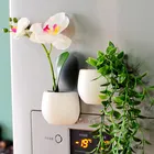 Новая имитация растений, магниты для холодильника, магнитная кнопка для растений в горшке, наклейка для холодильника, домашняя
