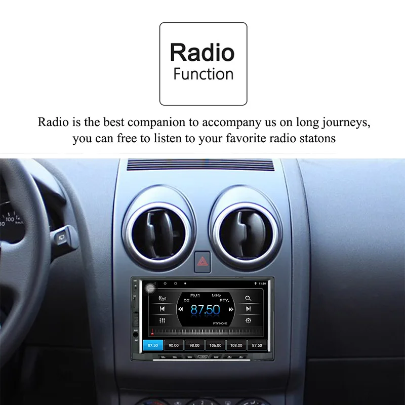 Автомагнитола 2din android 8 1 Восьмиядерный процессор 2 ГБ + 16 GPS навигация AM/FM/RDS